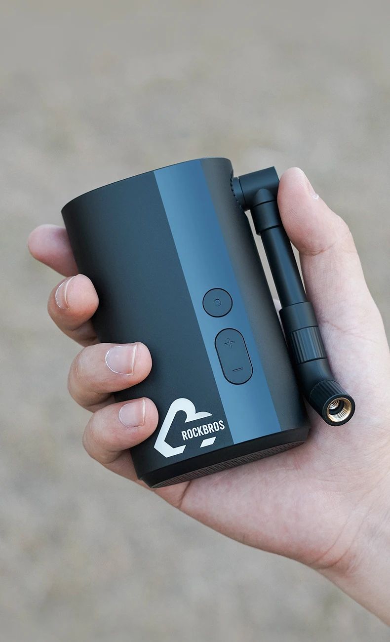 Насос электро ROCKBROS QJCQBM1 мини, Type-C, до 150 PSI; черный