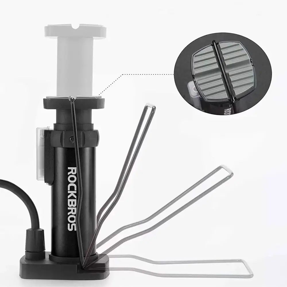 Насос ножной ROCKBROS со шлангом, универсальный ниппель