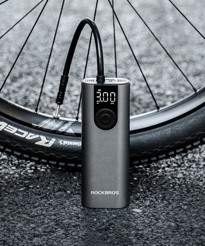 Насос электро ROCKBROS A8, Type-C, до 150 PSI; серый