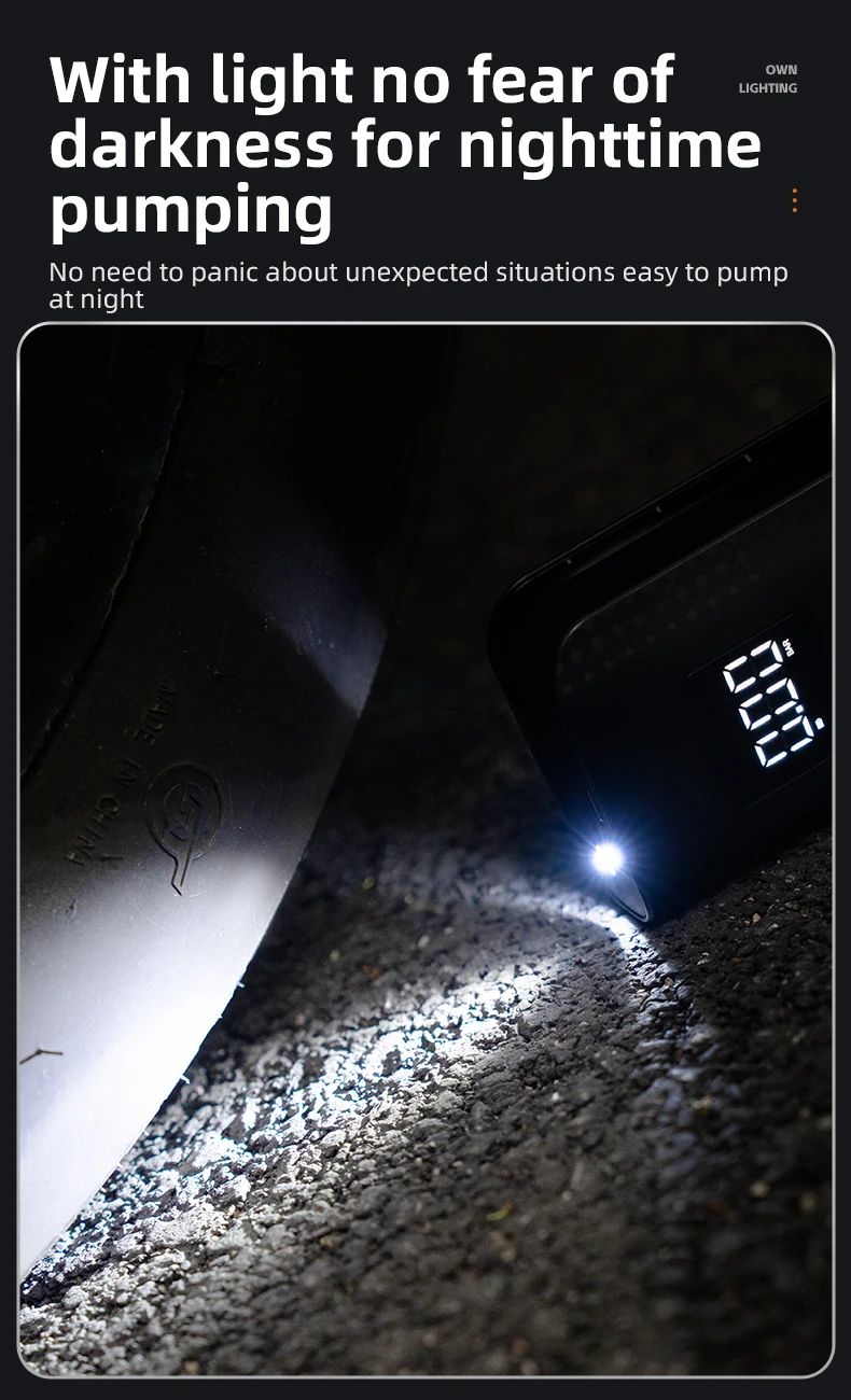 Насос электро ROCKBROS A13, Type-C, до 150 PSI; черный