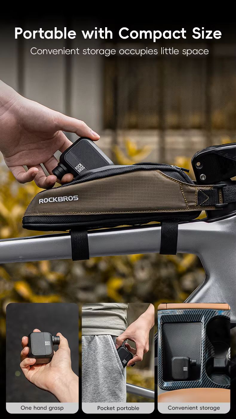 Насос электро Rockbros компактный черный. 100ps, type C, 7.4V* 300mAh. Арт. RB_42720011001