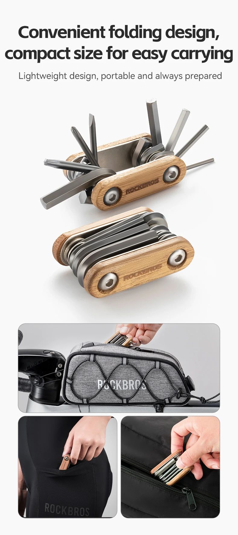 Мультиключ ROCKBROS 8 предметов