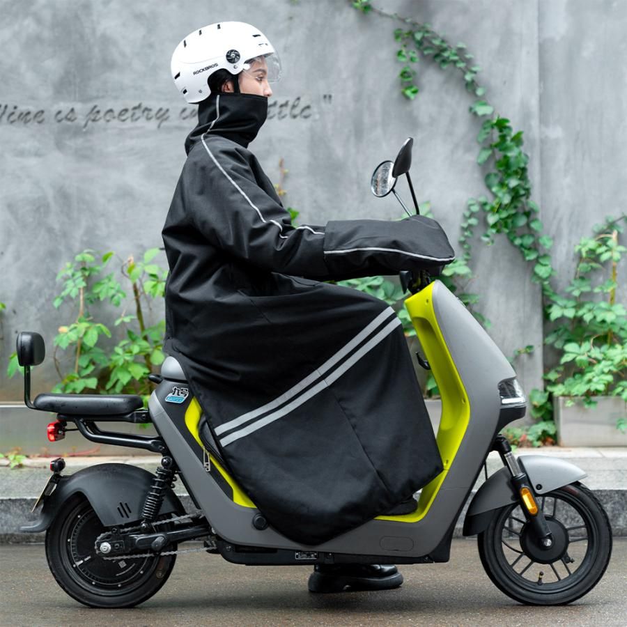 Плащ утепленный с варежками на руль ROCKBROS