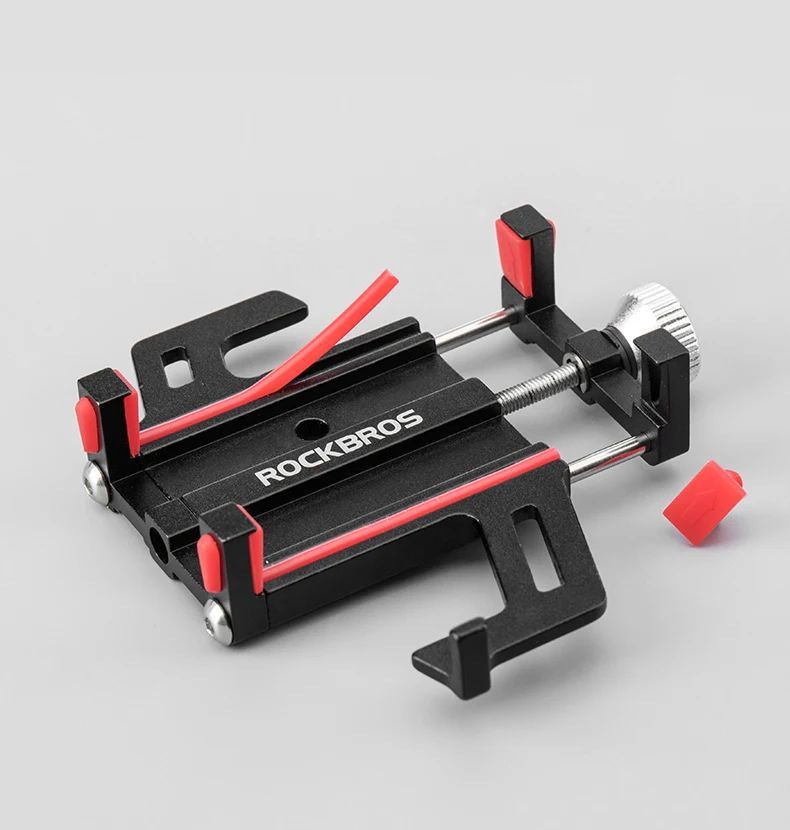 Держатель для телефона ROCKBROS 699 регулируемый, крепление на руль; черно-красный