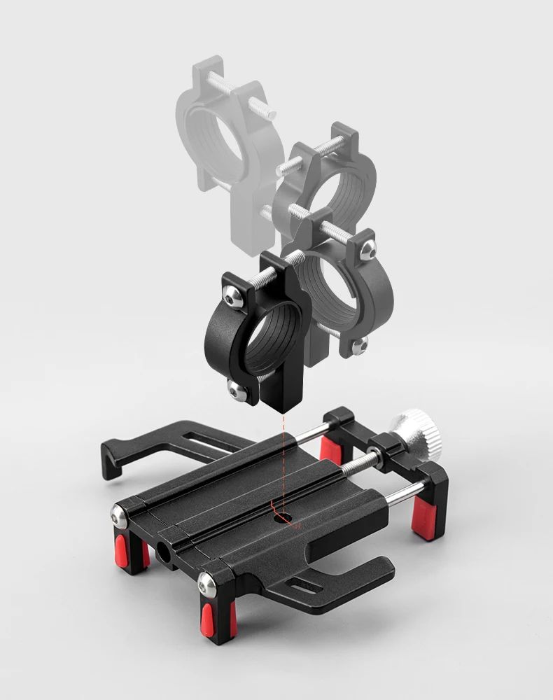 Держатель для телефона ROCKBROS 699 регулируемый, крепление на руль; черно-красный