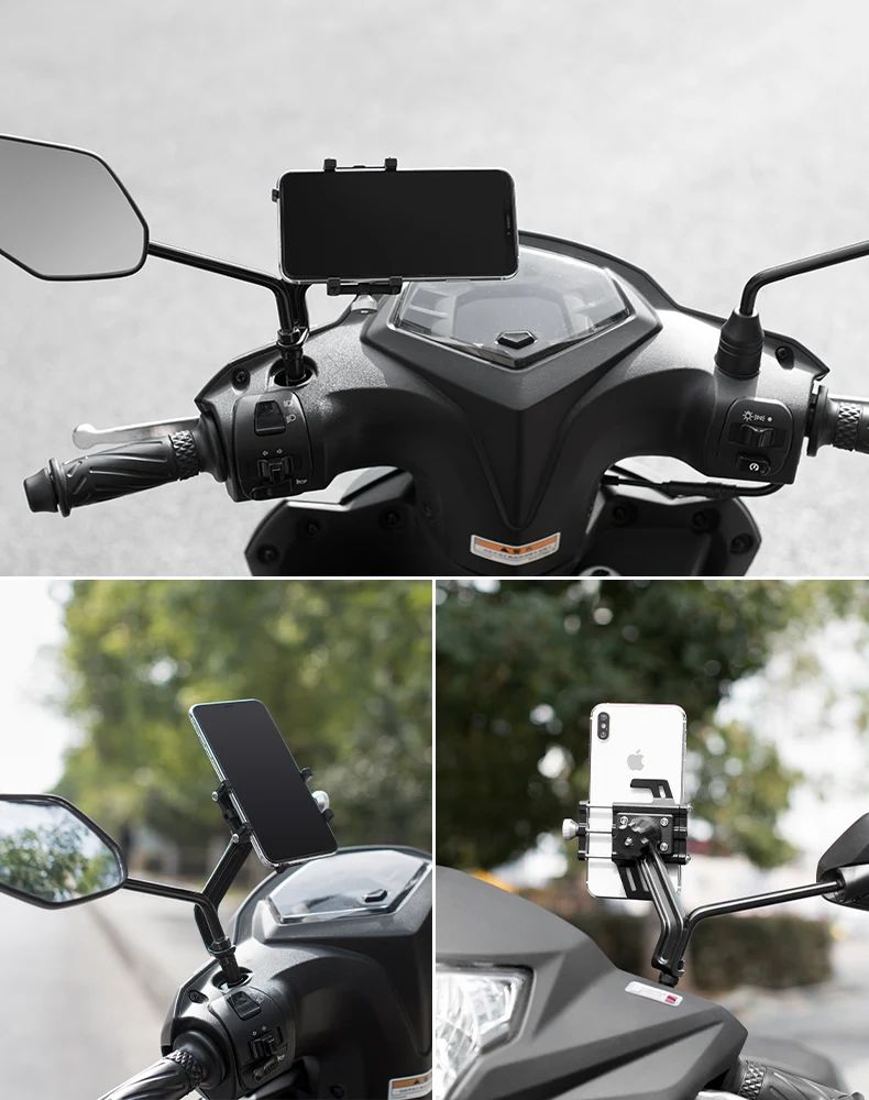 Держатель для телефона ROCKBROS 699 регулируемый, крепление на руль; черно-красный