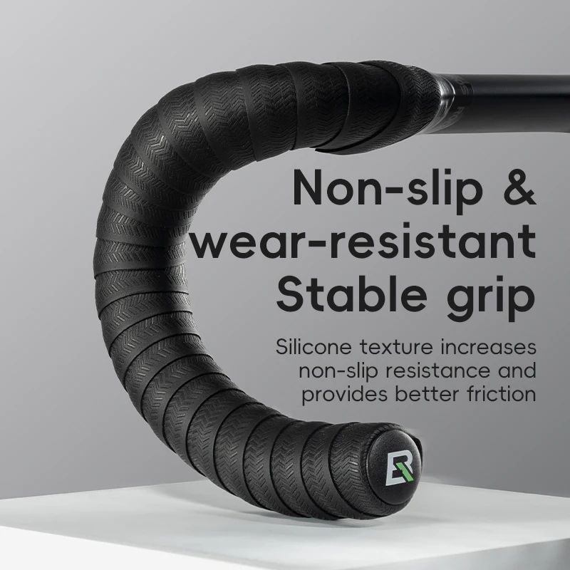 Обмотка руля Rockbros черная из материала eva. Противоскользящая поверхность Shark type. Арт.  RB_71