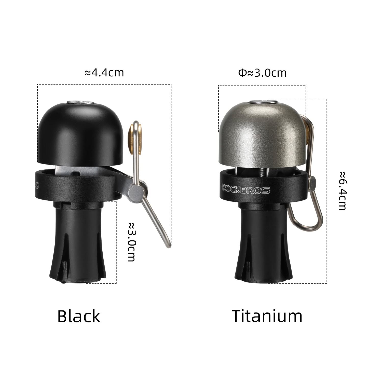 Звонок ROCKBROS BB2502 для руля баран, в виде заглушки; черный