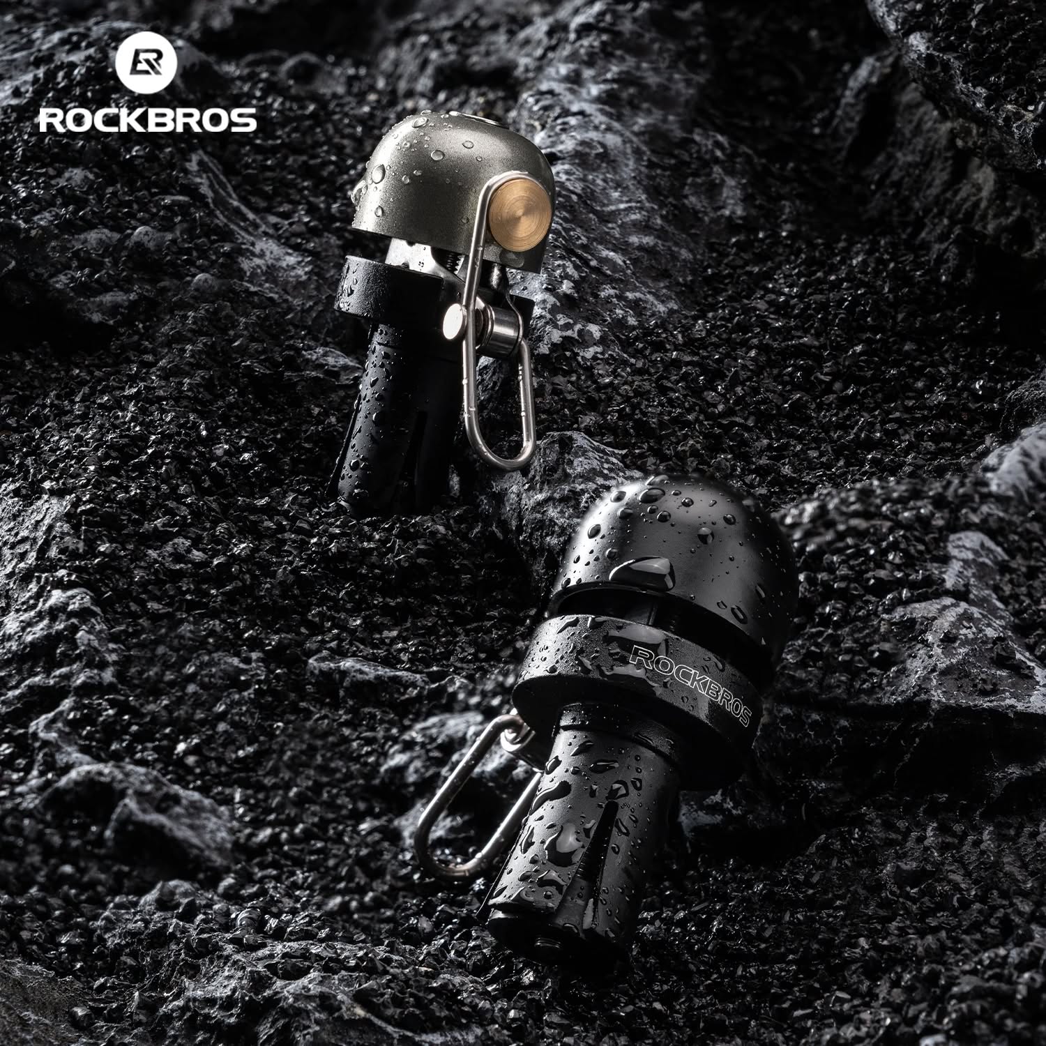 Звонок ROCKBROS BB2502 для руля баран, в виде заглушки; черный