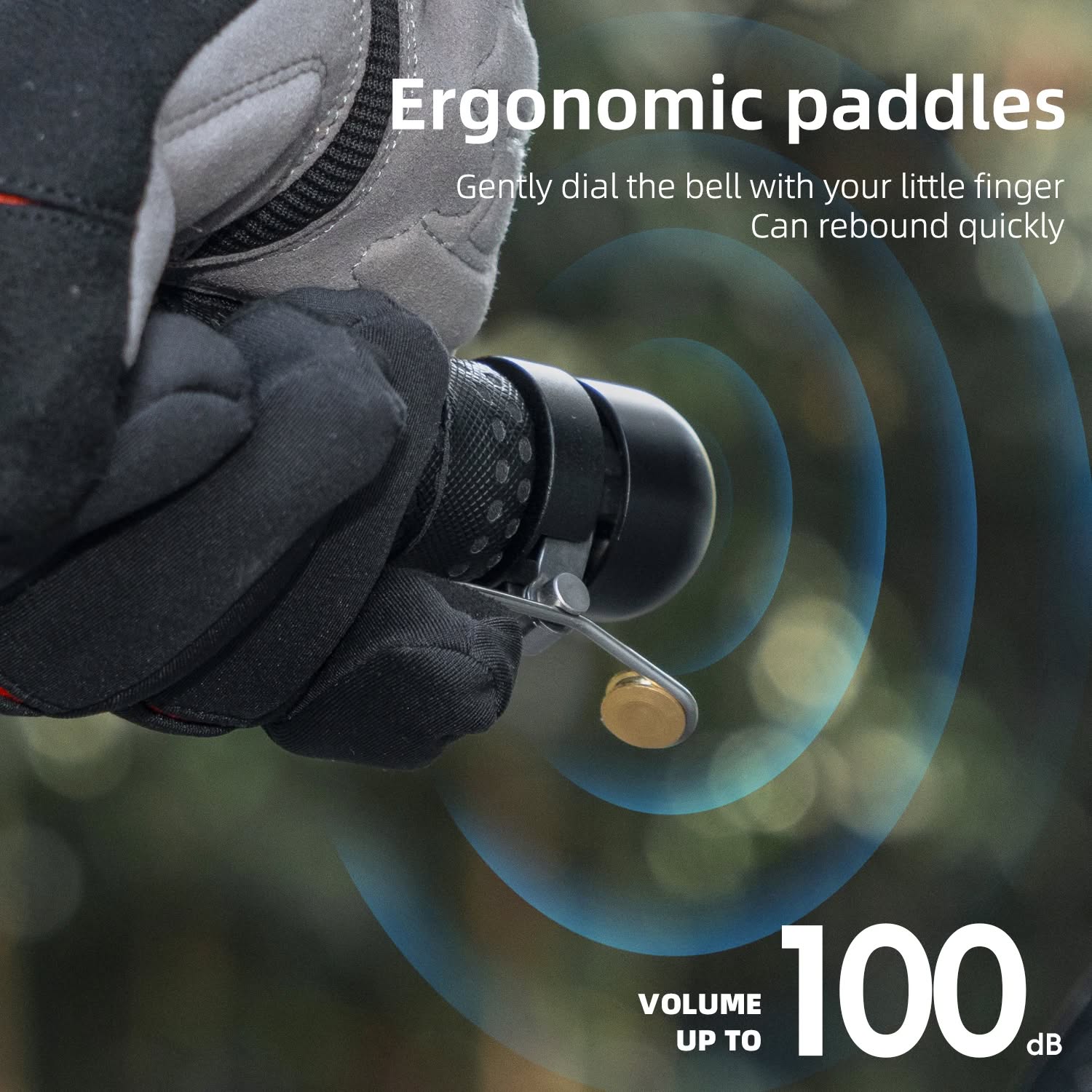 Звонок ROCKBROS BB2502 для руля баран, в виде заглушки; черный