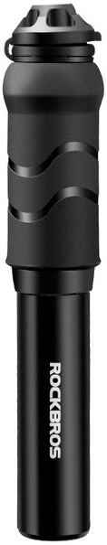 Насос ручной Rockbros компактный алюминиевый с пластиковой ручкой черный. 100psi. Арт. RB_JG-1040BBK