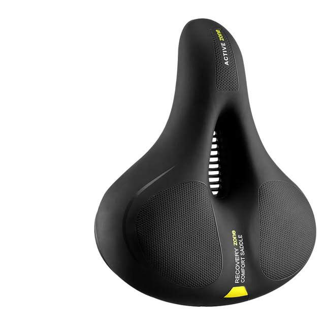Седло ROCKBROS AQ-6090 комфортное с эффектом памяти, с отверстием; черный, желтый
