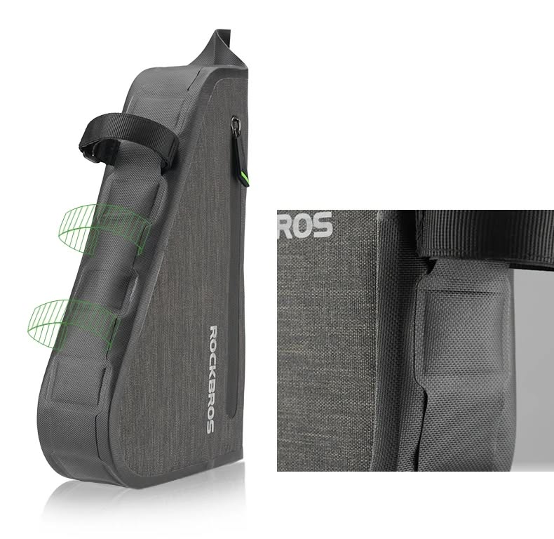 Велосумка ROCKBROS AS-017 на раму, треугольная, нейлон, объем 5 л; черный