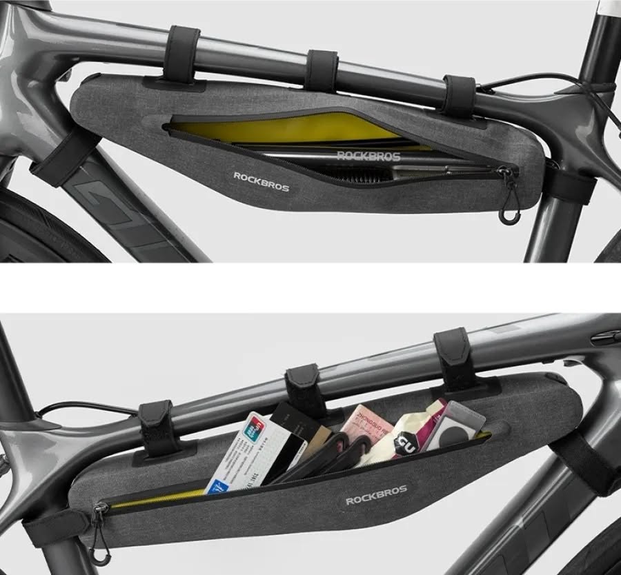Велосумка ROCKBROS AS-052 на раму, удлиненная, объем 1,5 л; черный