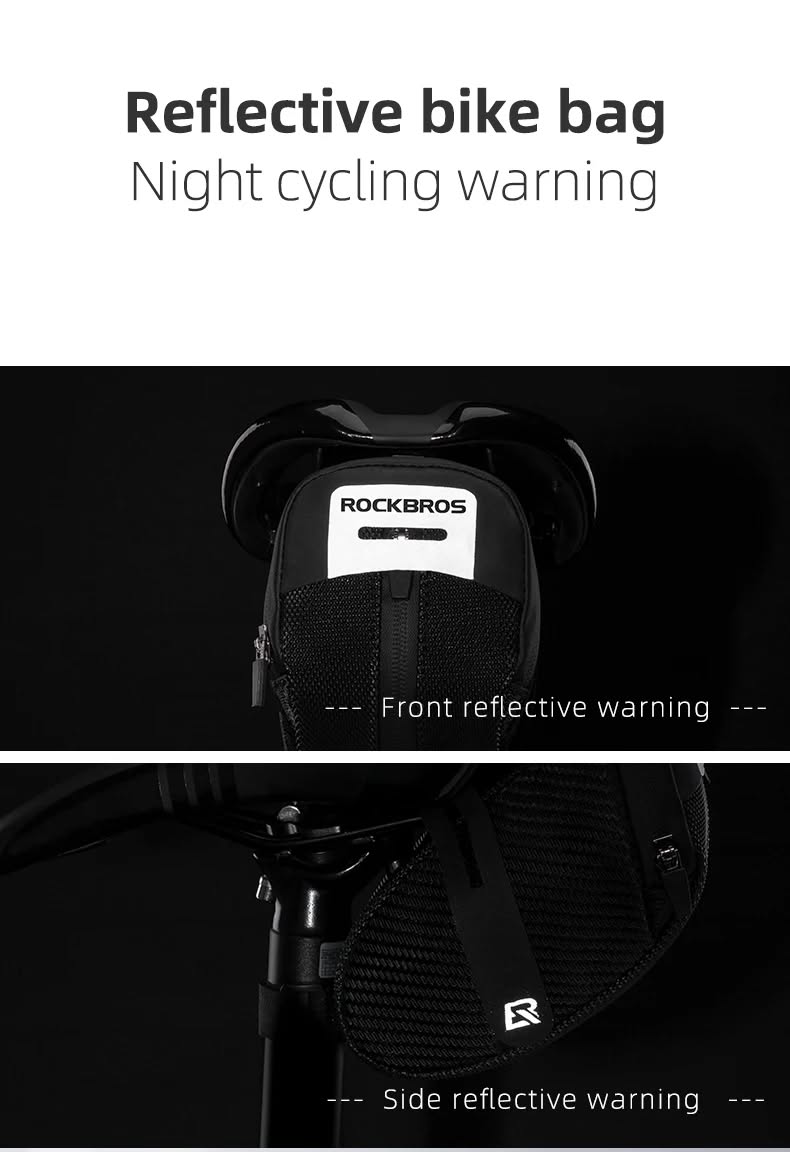 Велосумка ROCKBROS B74 на подседельный штырь и седло, объем 0,73 л; черный