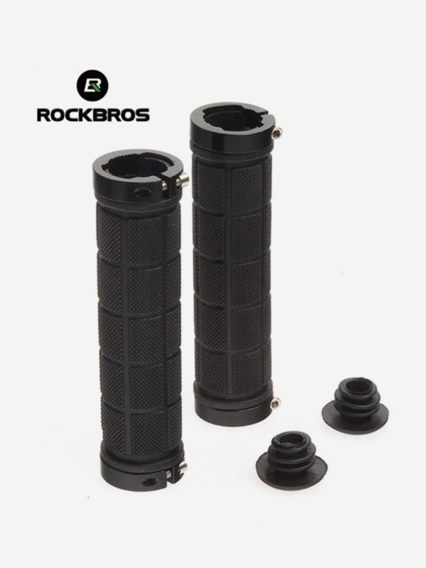 Грипсы ROCKBROS BT1011 с замком; черный / черный
