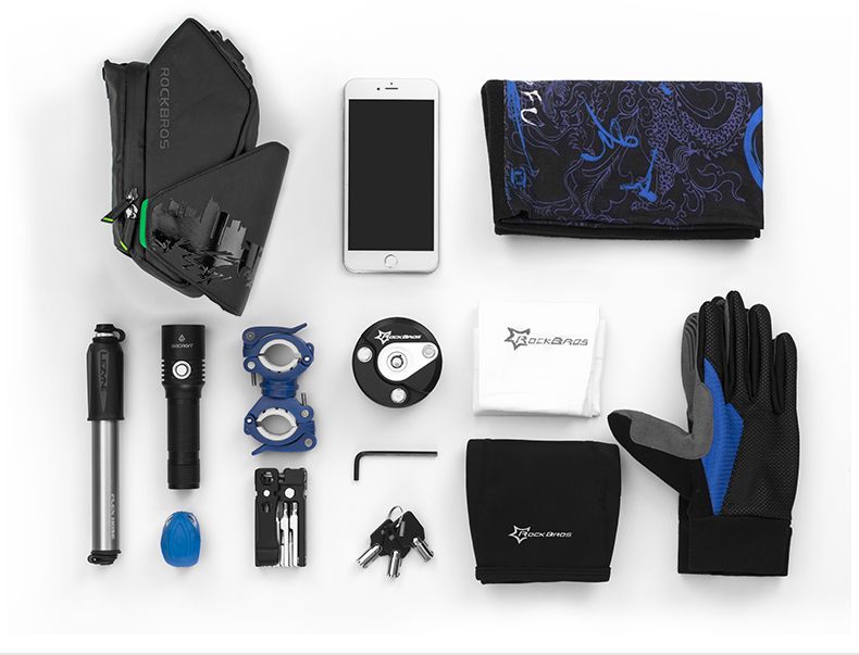 Велосумка ROCKBROS с отделением для фляги и держателем заднего фонаря, арт C26-BK