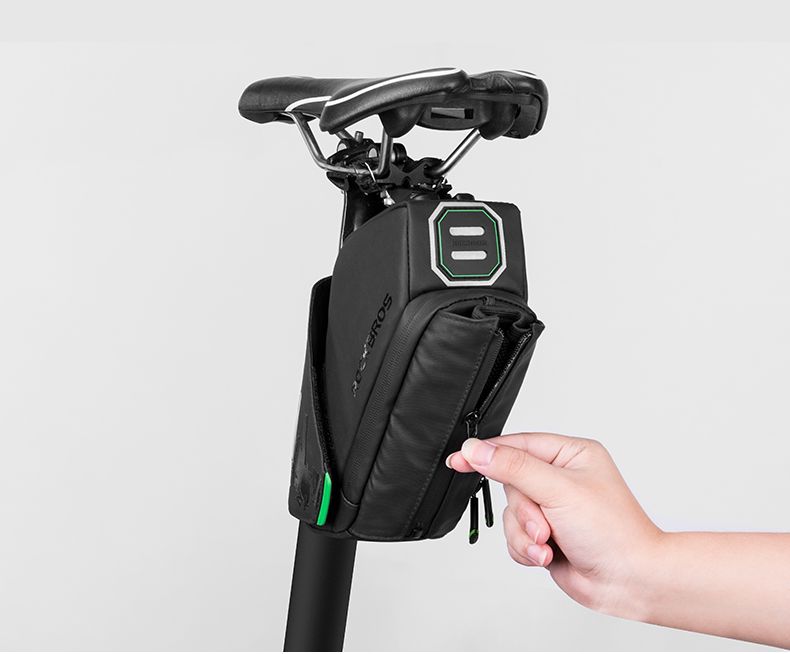Велосумка ROCKBROS с отделением для фляги и держателем заднего фонаря, арт C26-BK