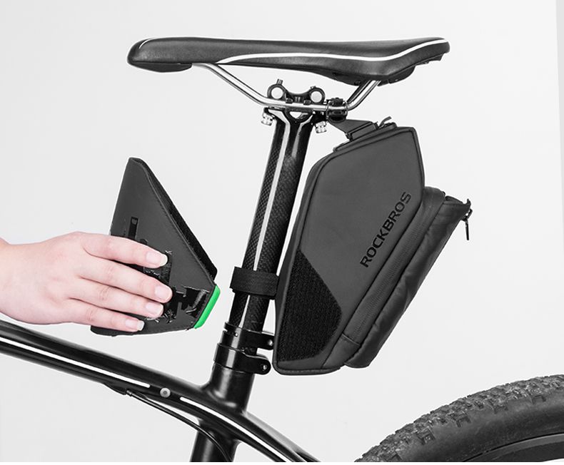 Велосумка ROCKBROS с отделением для фляги и держателем заднего фонаря, арт C26-BK