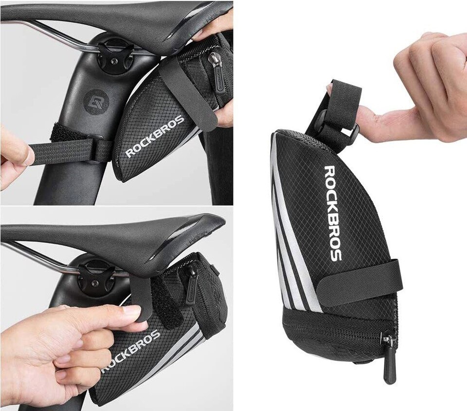 Велосумка ROCKBROS C28 подседельная, нейлон, объем 0,5 л; черный