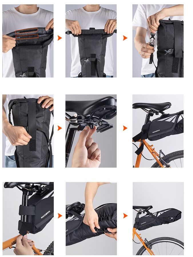 Велосумка ROCKBROS на подседельный штырь. Большая складная