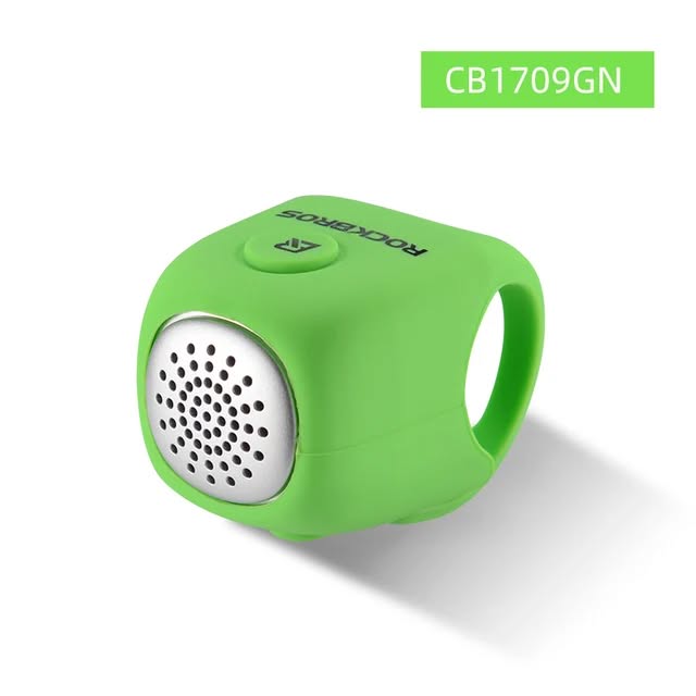 Звонок ROCKBROS CB1709 электро, 3 мелодии, силиконовая оболочка; зеленый