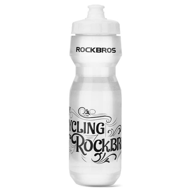 Велофляга Rockbros прозрачная белая 750мл со съёмным колпачком. арт. RB_DCBT69C