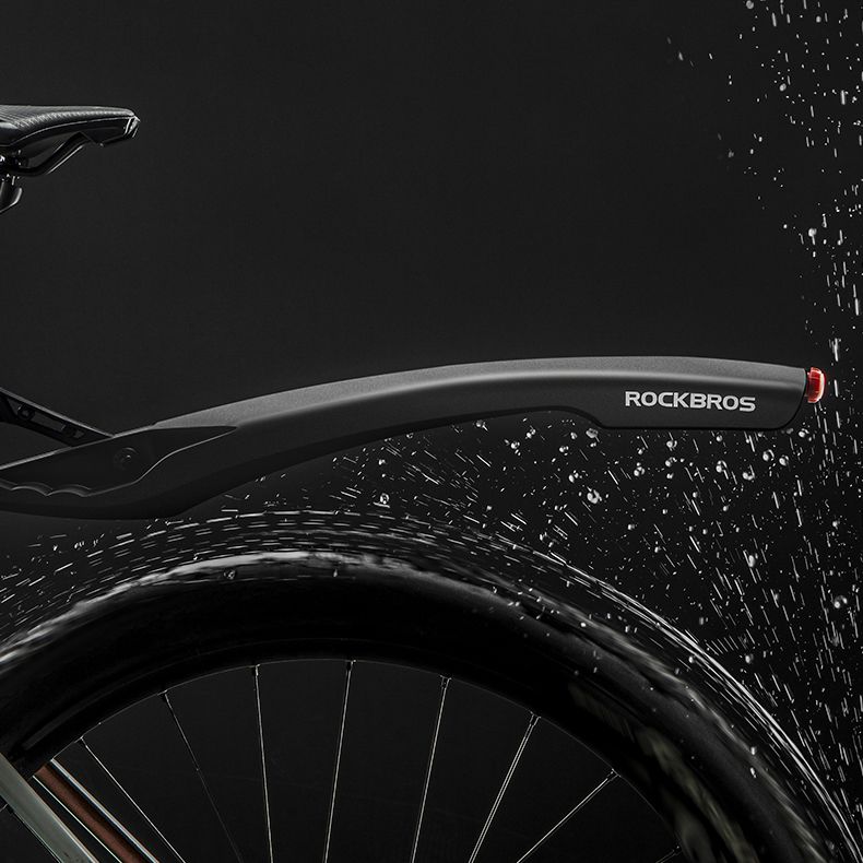 Комплект крыльев ROCKBROS черный, с задним фонарем, арт DNB8001BK