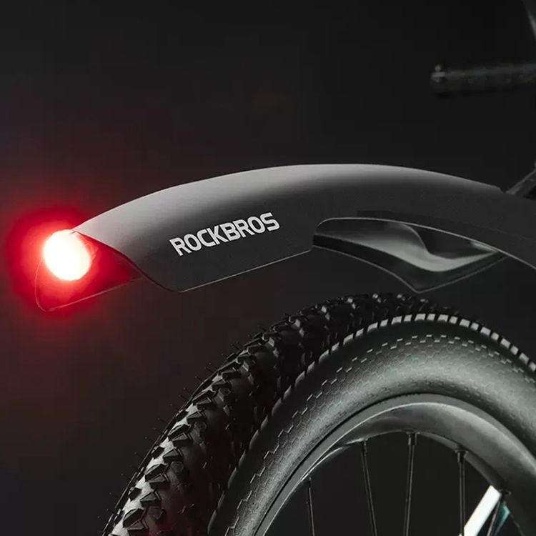 Комплект крыльев ROCKBROS черный, с задним фонарем, арт DNB8001BK