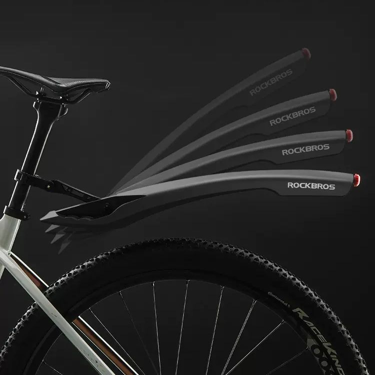 Комплект крыльев ROCKBROS черный, с задним фонарем, арт DNB8001BK