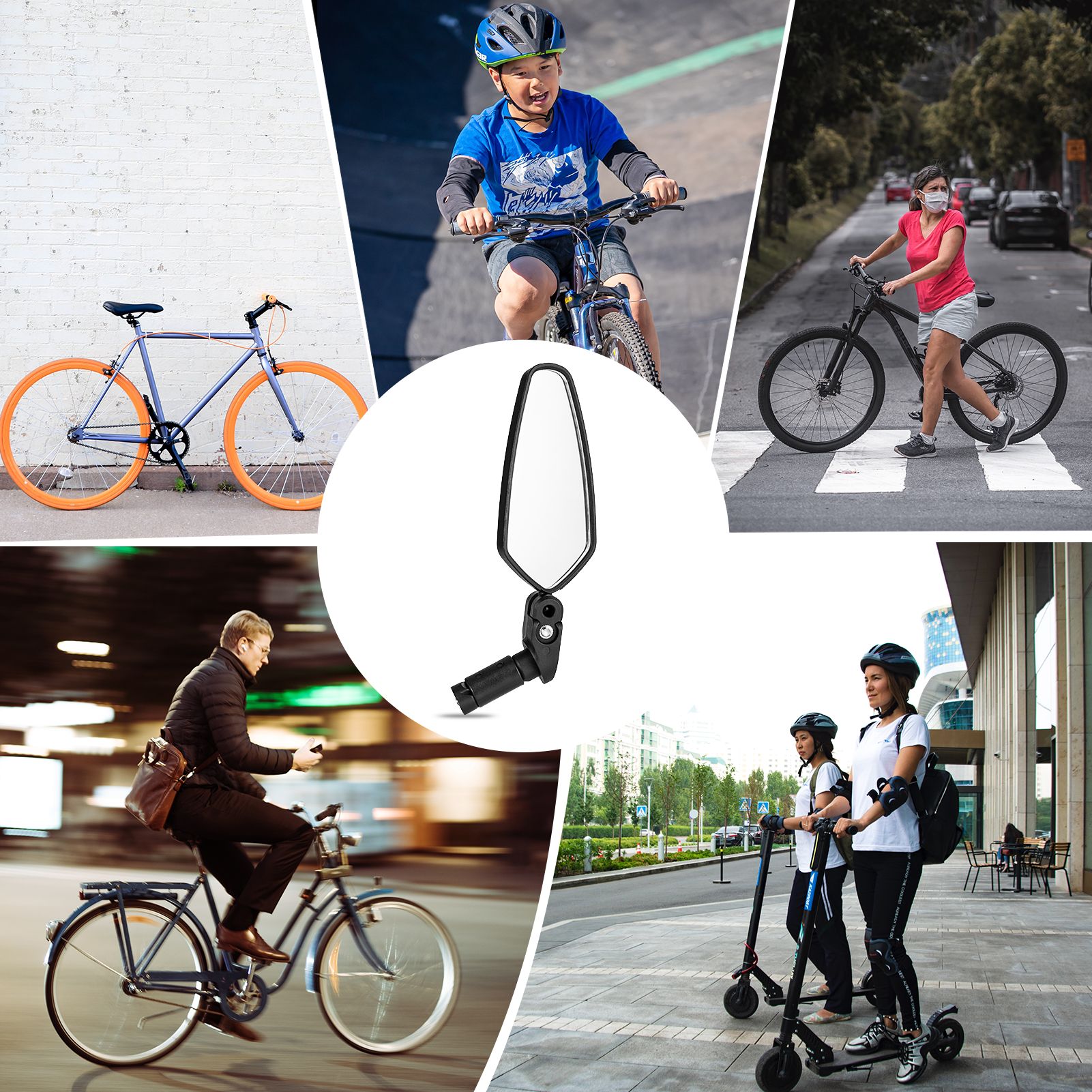 Зеркало в руль ROCKBROS, в форме ромба, арт FK-211