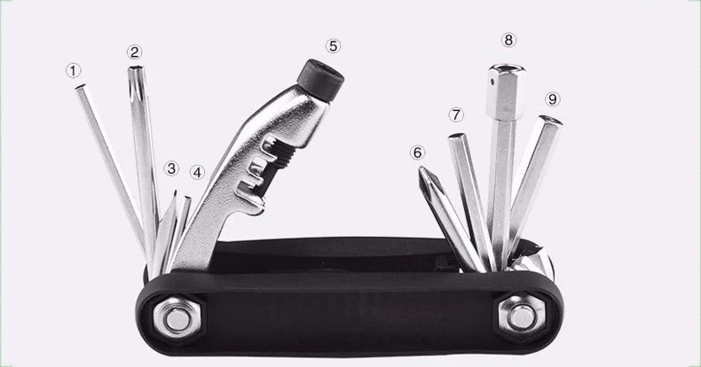Мультитул ROCKBROS GJ804C 12-в-1; черный