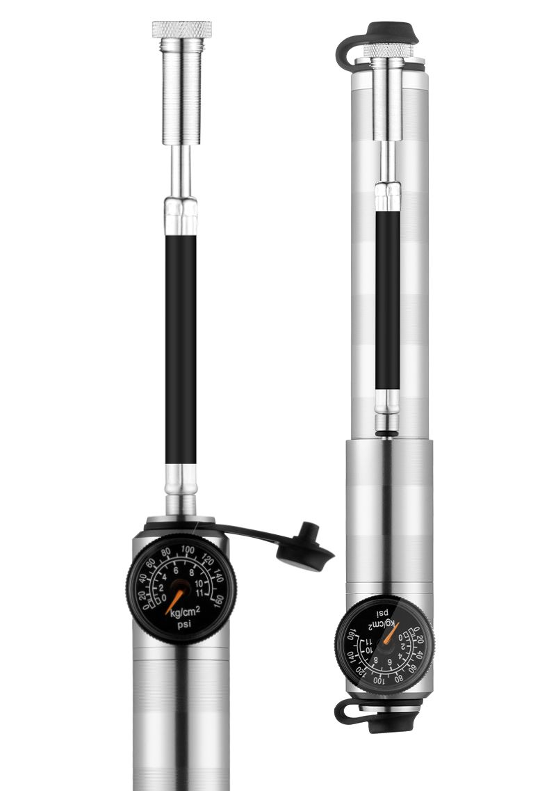 Насос ручной ROCKBROS со шлангом,  с манометром, 160 PSI