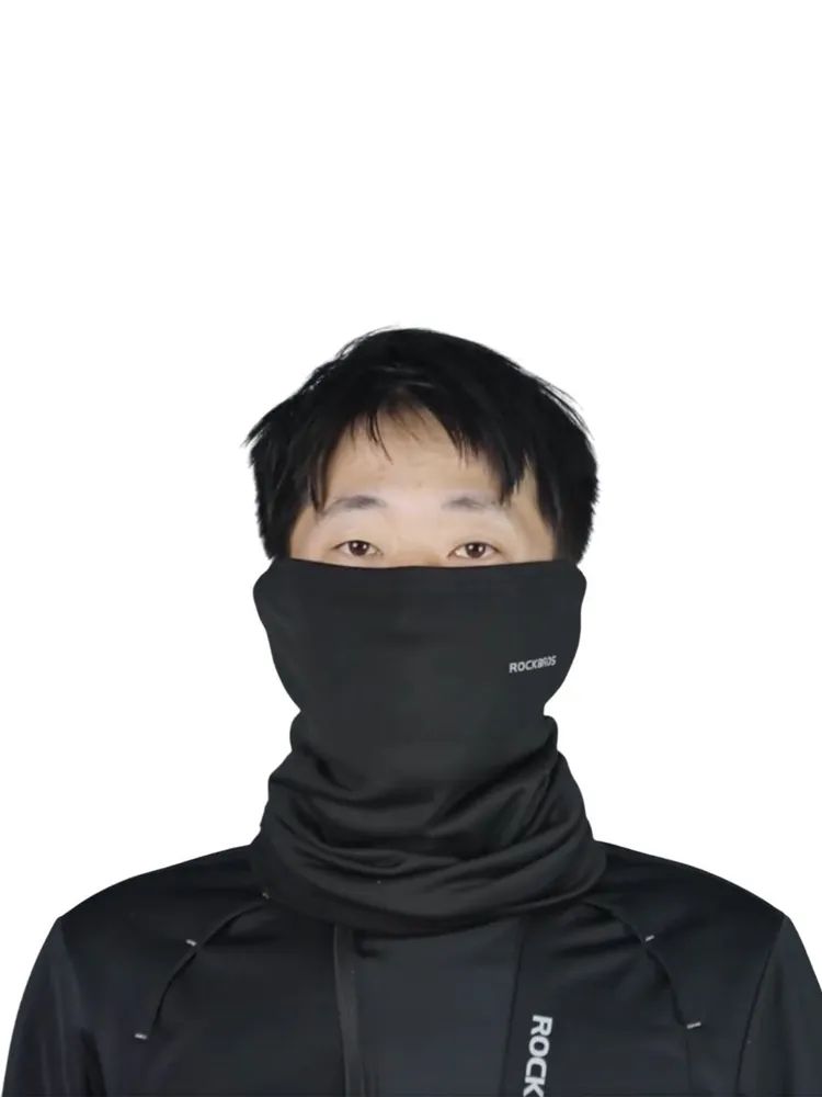 Шарф-мультибандана (баф) Rockbros утепленный флисом черный. Арт. RB_LF7759-1