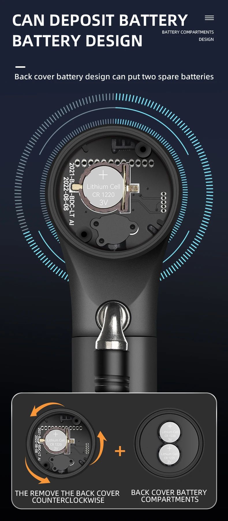 Насос высокого давления ROCKBROS PB023AB со шлангом, цифровой манометр, двойной ход, до 320 PSI; чер