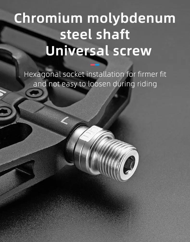 Педали ROCKBROS алюминиевые, черные, контактные с платформой