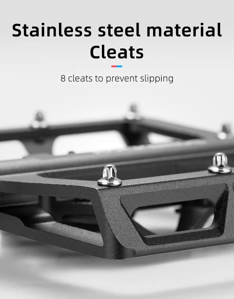 Педали ROCKBROS алюминиевые, черные, контактные с платформой