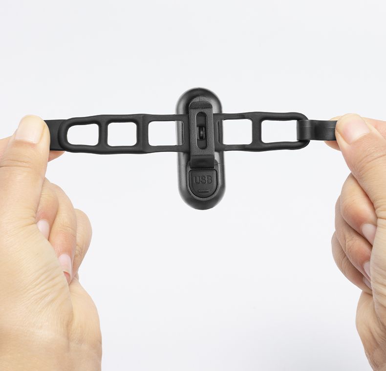 Фонарь задний ROCKBROS , крепеж на заднюю трубу, двойное мигание красным или белым, USB