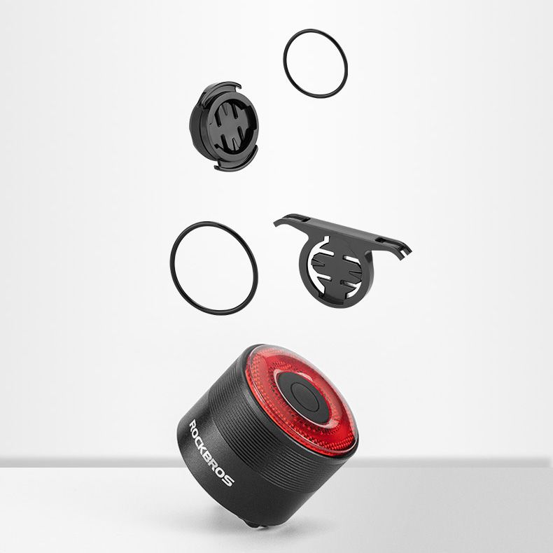 Фонарь задний ROCKBROS , крепеж на заднюю трубу, датчик сна и торможения, USB