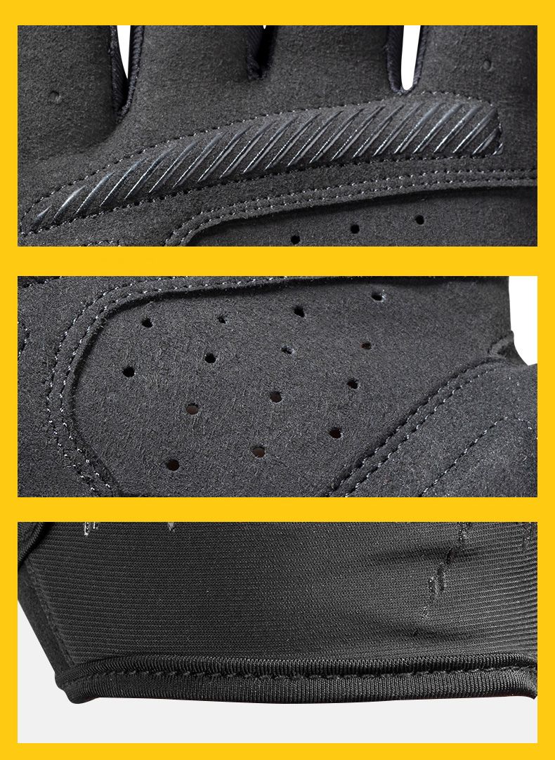 Велоперчатки ROCKBROS Shanghai черные. Длинные пальцы.