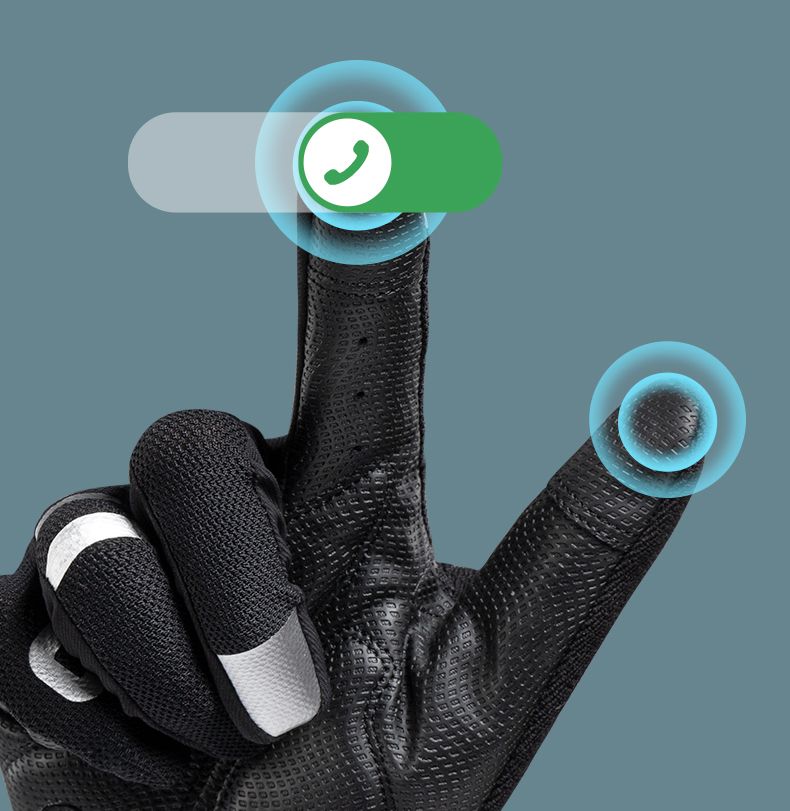 Велоперчатки ROCKBROS Reflective черные. Длинные пальцы. Кожаные со светоотражателями