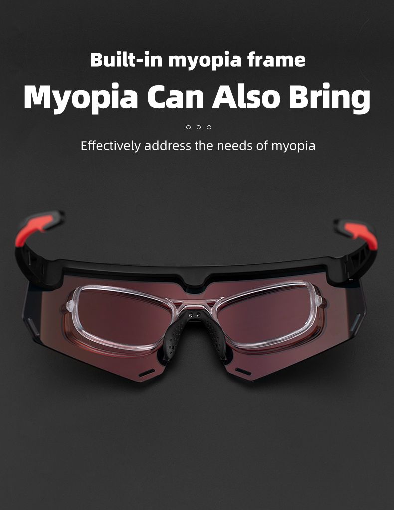 Очки велосипедные ROCKBROS 213 Цвет оправы - черный с магнитными держателями линзы. Линза с поляриза