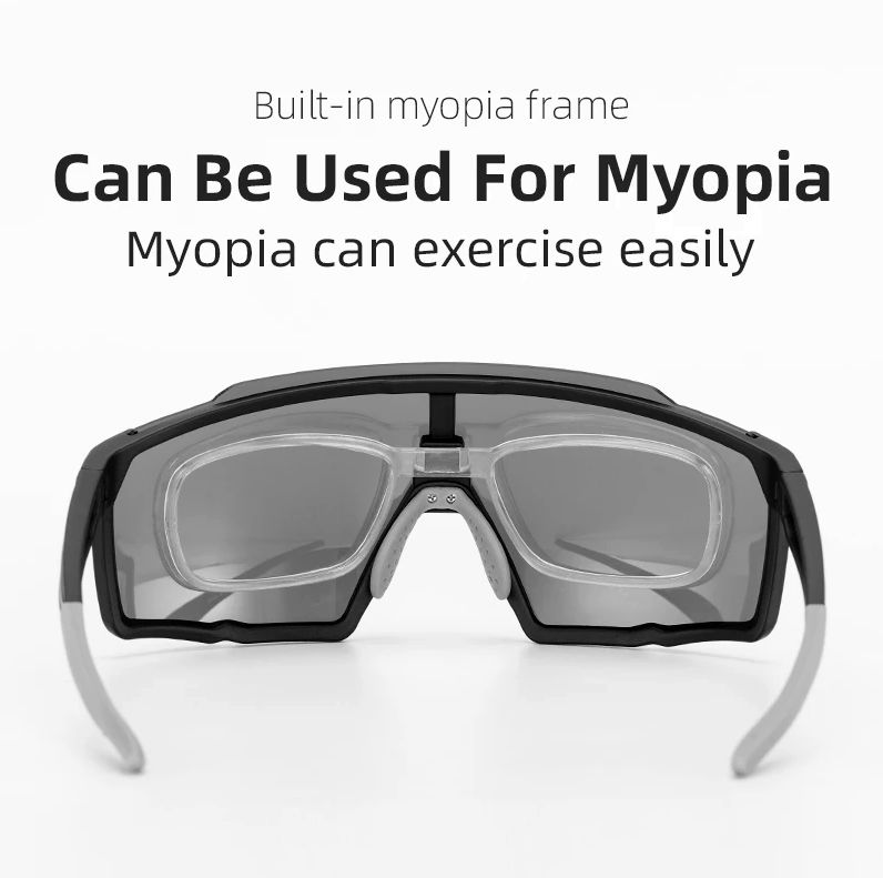 Очки велосипедные ROCKBROS SP22BK черные линзы с поляризацией серебристые