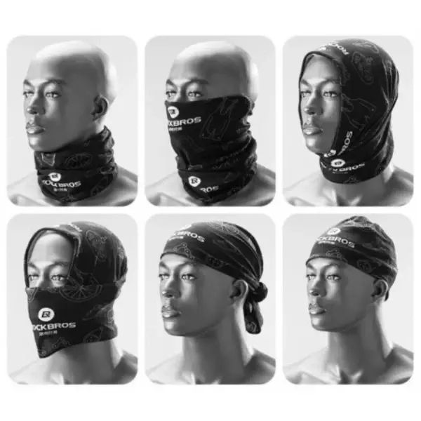 Шарф-мультибандана (баф) Rockbros не утепленный чёрный. Арт. RB_TJ-001