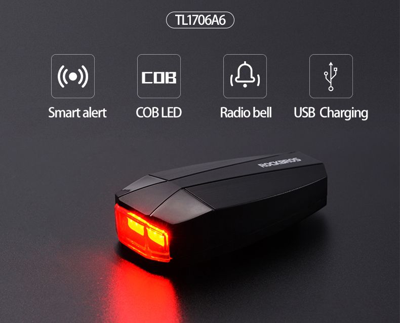 Фонарь и пульт ROCKBROS дистанционного управления, интеллектуальная сигнализация, радиозвонок, подсв