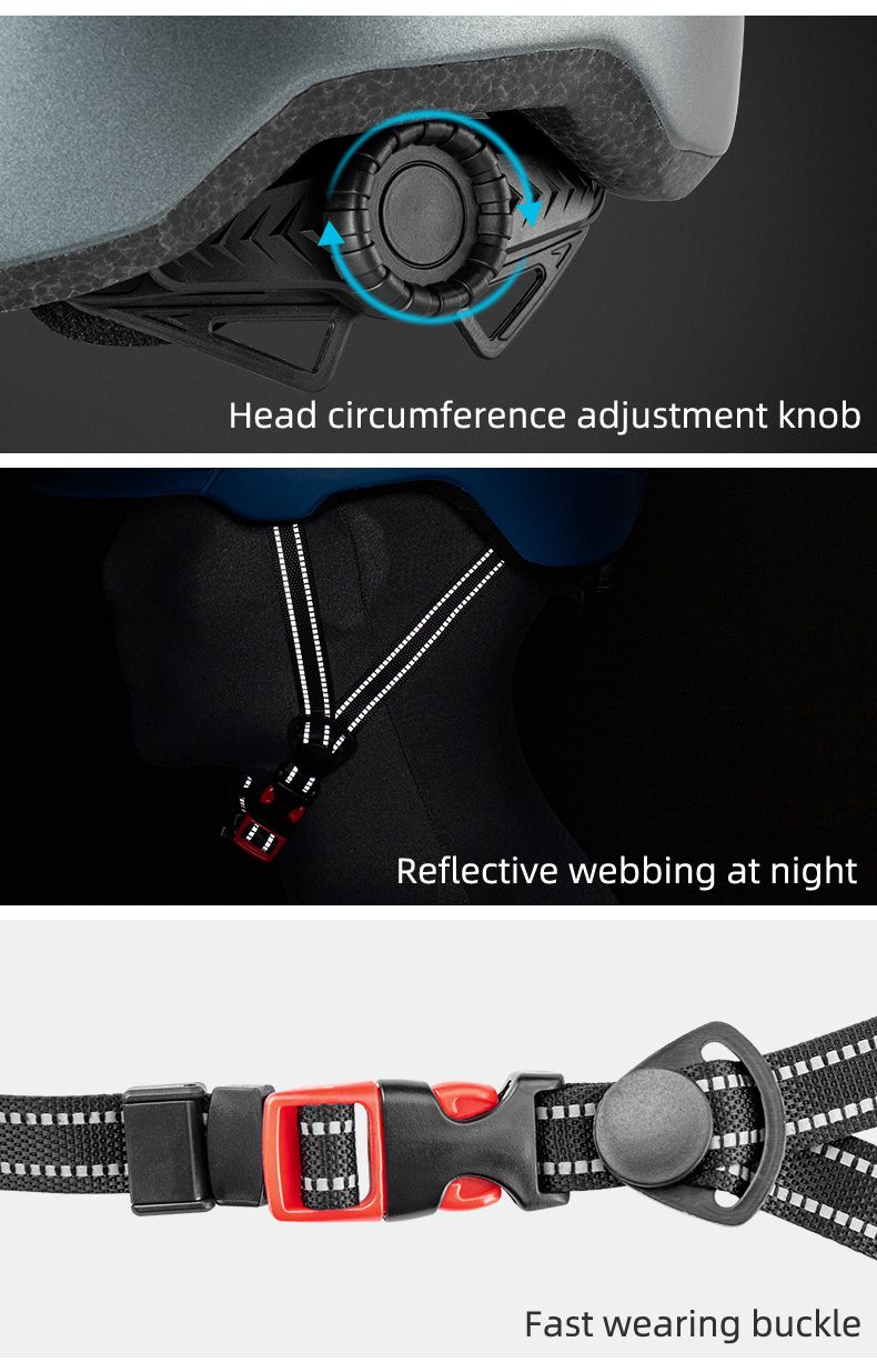 Велошлем ROCKBROS городской черный