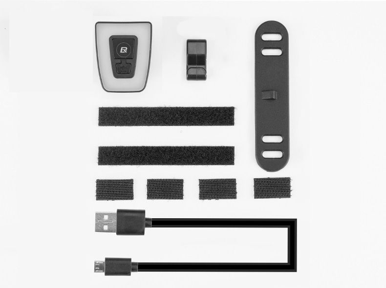 Фонарь задний ROCKBROS мягкий свет, диодный, 5 режимов, USB возможно крепить на одежду и шлем