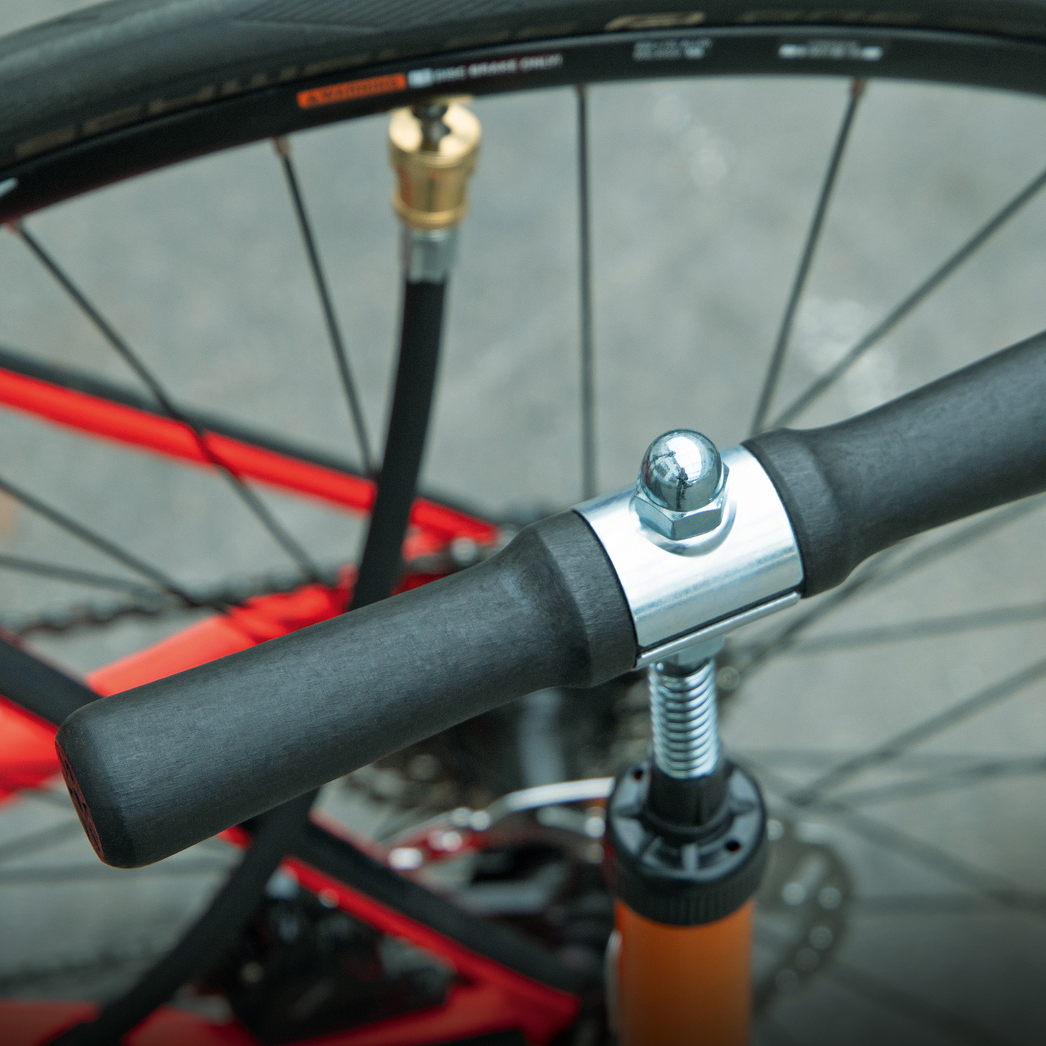 Насос напольный SKS RENNKOMPRESSOR E.V.A. HEAD, цвет Оранжевый