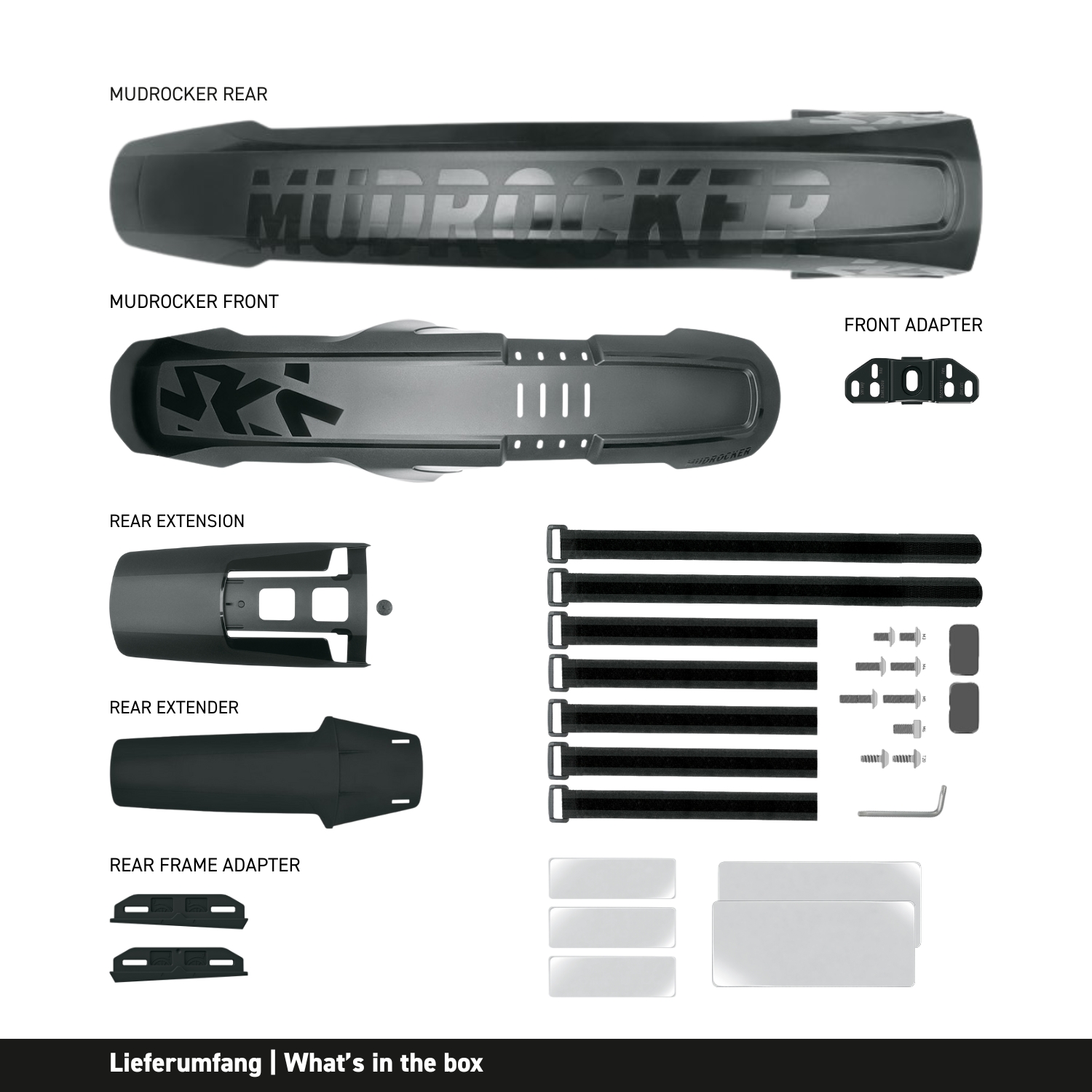 Комплект крыльев SKS MUDROCKER, цвет Черный