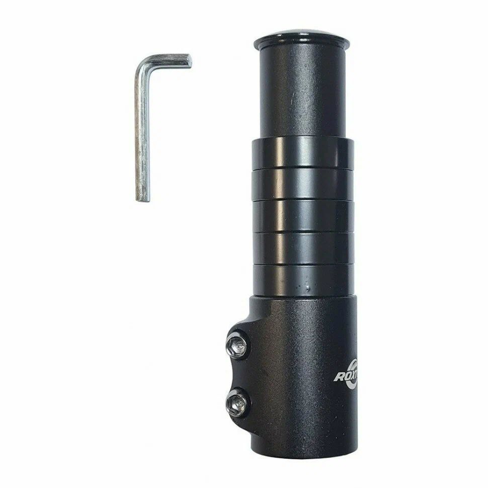 Удлинитель штока вилки, ал., 1 1/8"x138мм чёр., блистер